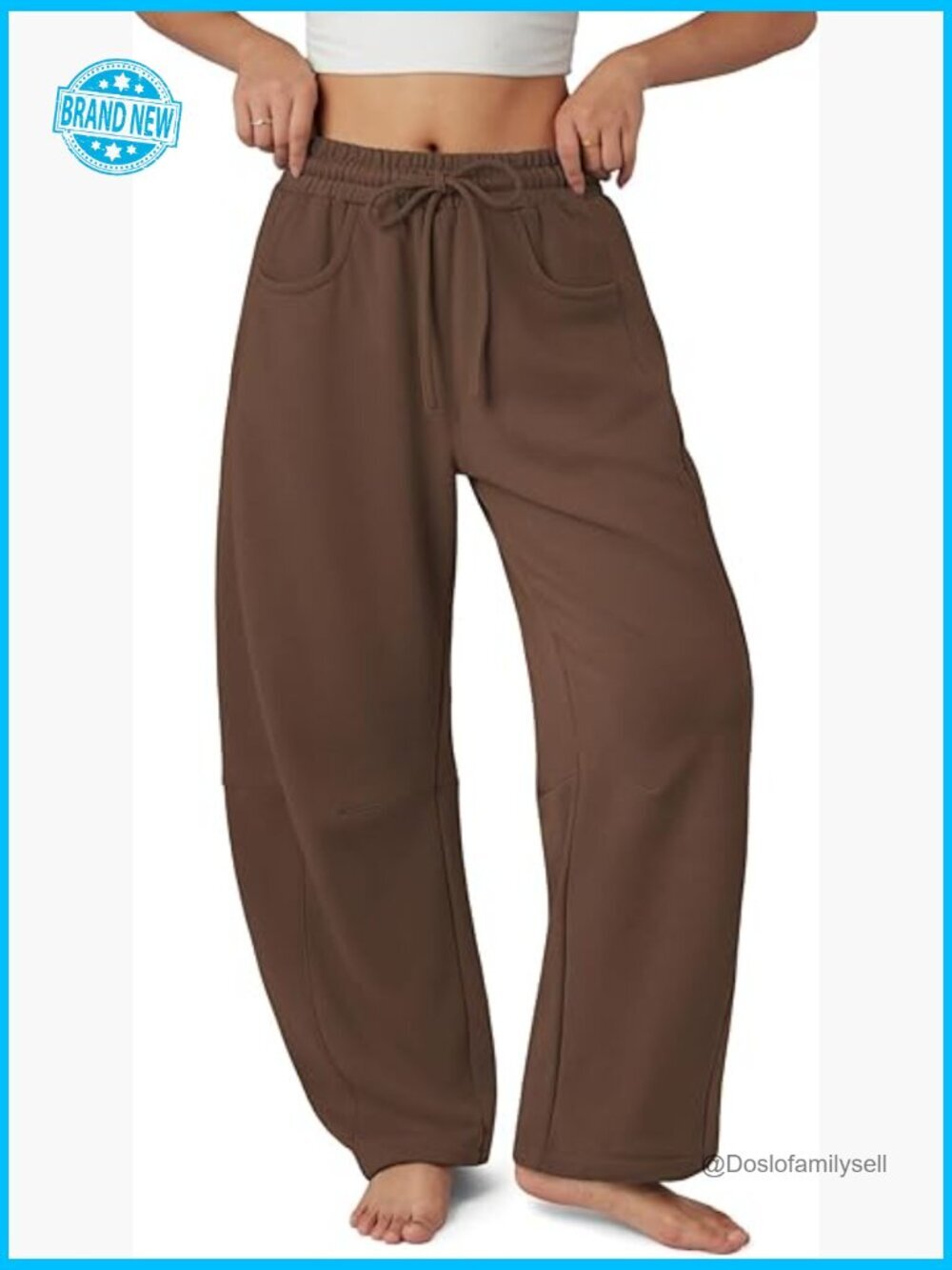 Barrel Sweatpants Baggy Wide Leg Lounge Pants with Pockets Flow Comfy